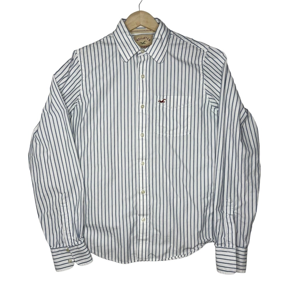 Hollister California Men's Long Sleeve Button Down Shirt Size Large Cotton